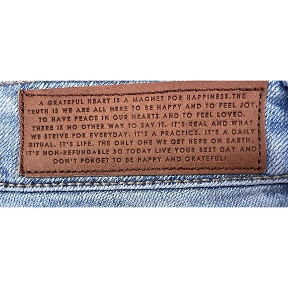 Peace Love World Womens 16~38x32 Flare Leg Denim Blue jeans Boho Hippie Festival - Picture 14 of 14